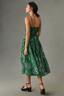 V-Neck Halter Printed Dress
