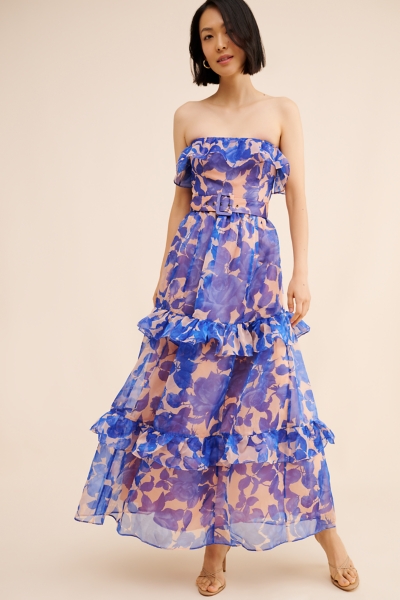 Strapless Tiered Maxi Dress | Nuuly