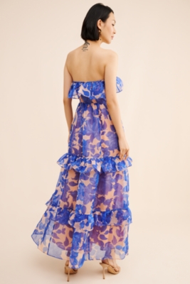 Strapless Tiered Maxi Dress