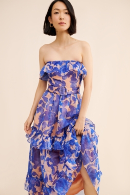 Strapless Tiered Maxi Dress