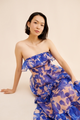 Strapless Tiered Maxi Dress