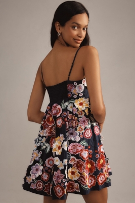 Linen Blend Sleeveless Drop-Waist Midi Dress