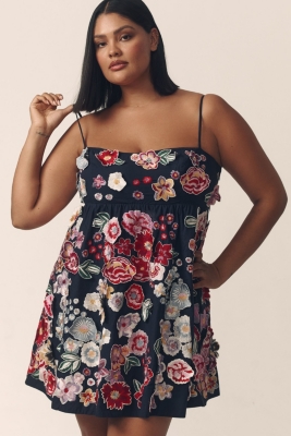 Linen Blend Sleeveless Drop-Waist Midi Dress
