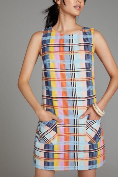 Plaid Shift Mini Dress | Nuuly