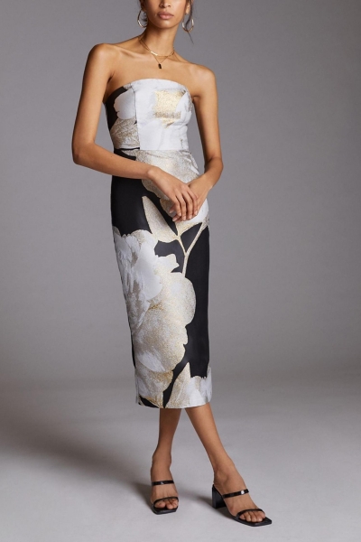 knee length dresses for ladies Muri Cross-Halter Midi Dress