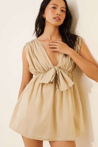 Sleeveless Poplin Mini Dress | Nuuly