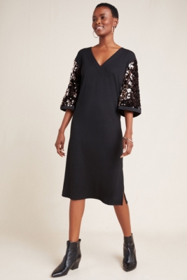 emi animal embroidered midi dress
