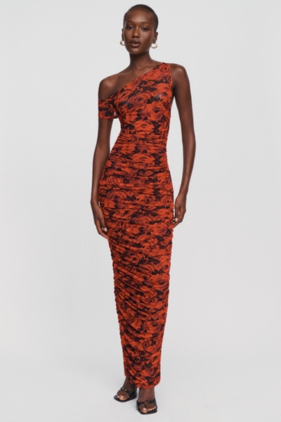 Off-The-Shoulder Ruched Maxi Dress | Nuuly