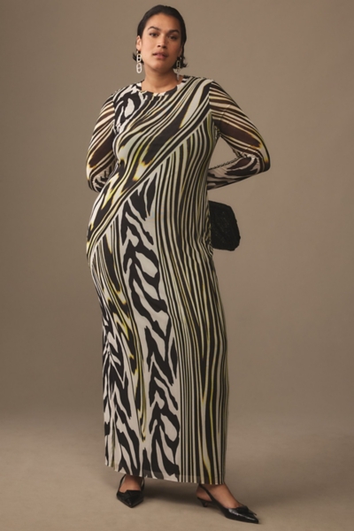 Didi Long-Sleeve Mesh Maxi Dress | Nuuly