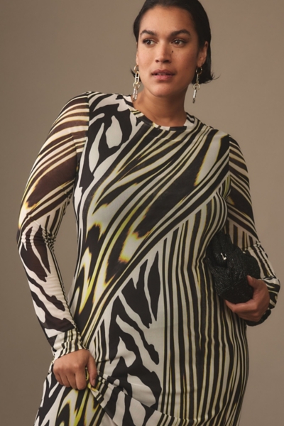 Didi Long-Sleeve Mesh Maxi Dress | Nuuly