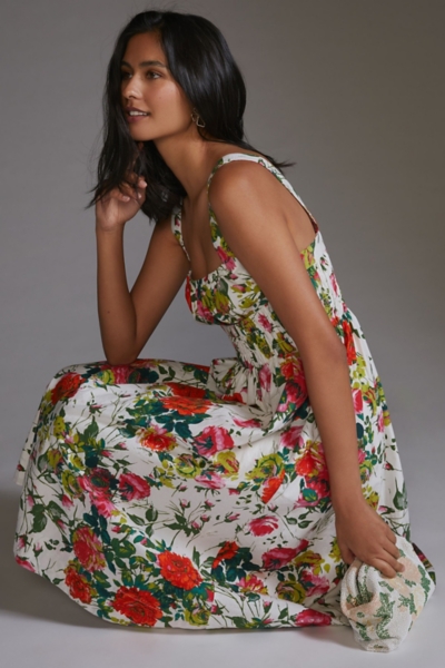 navy blue dress for baby girl Melody Floral Midi Dress main image 0