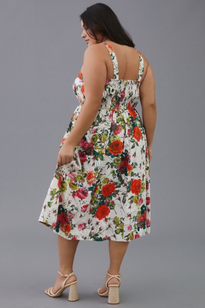 floral a line midi dress Floral A Line Midi Dress M main image 1