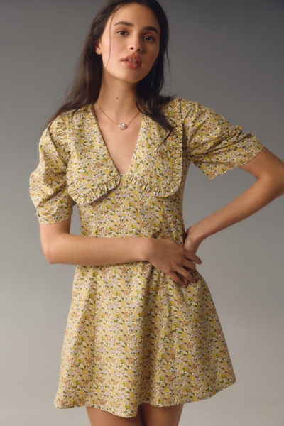 Short-Sleeve Collared Printed Mini Dress | Nuuly