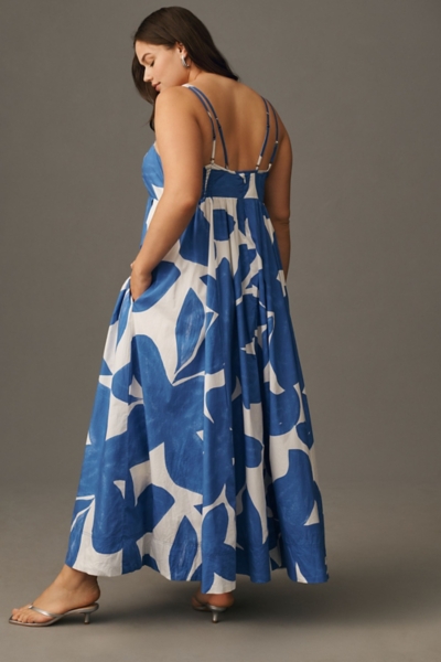 anthropologie sleeveless babydoll midi dress By Anthropologie Sleeveless Babydoll Midi Dress