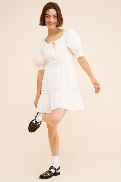 knee length dresses for ladies Merrill Puff Sleeve Mini Dress – Marcelle Lifestyle main image 0