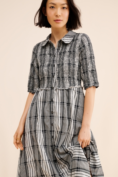 Short-Sleeve Smocked Midi Shirtdress | Nuuly