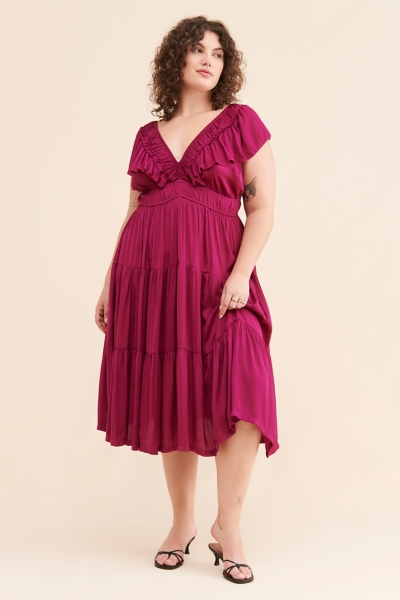 thurley waterlily midi dress Women's Darcy Green & Pink Multi Floral Cotton Midi Dress | Size: S