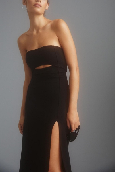 maeve ribbed cutout dress Maeve Ribbed Cutout Dress