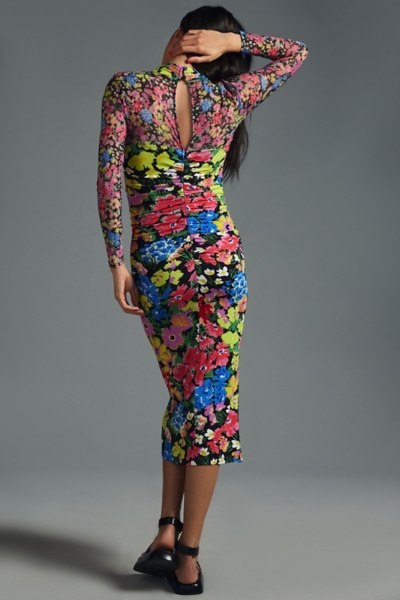 Mesh Halter Mock-Neck Dress | Nuuly