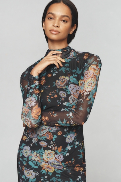 Mock-Neck Knit Maxi Dress | Nuuly