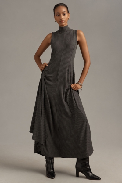 chinese dress ladies Sheer Metallic Maxi Dress in Silver