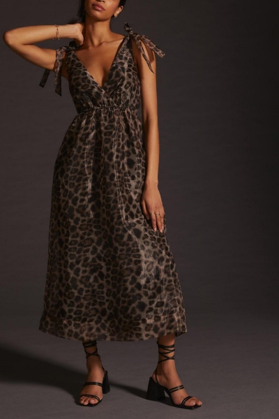 brown dresses plus size Plus Size Brown Work A-Line Long Sleeve Midi Dress main image 1