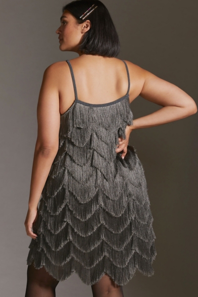 fringe mini dress Candyfloss Dream Gold Sequin Fringe Mini Dress main image 1
