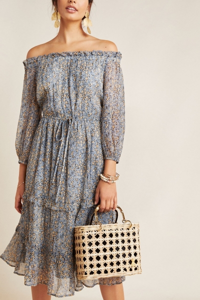 tadashi shoji off the shoulder wedding dress Tadashi Shoji Vista BHLDN – Nearly Newlywed