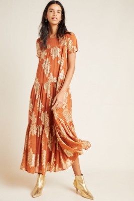 gillian tiered maxi dress