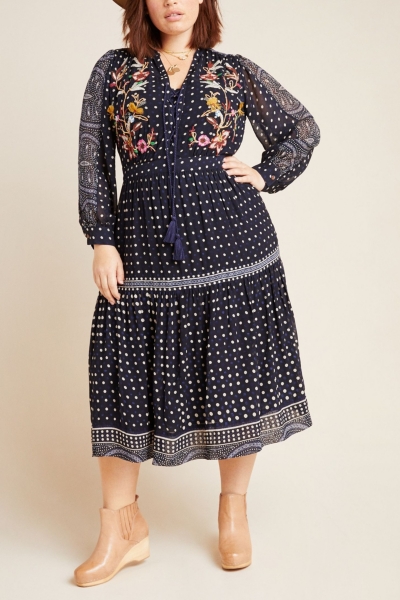 Cassidy Embroidered Midi Dress | Nuuly