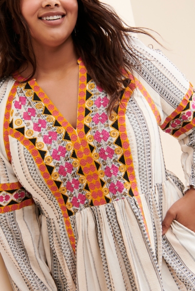 Lottie Embroidered Mini Dress | Nuuly