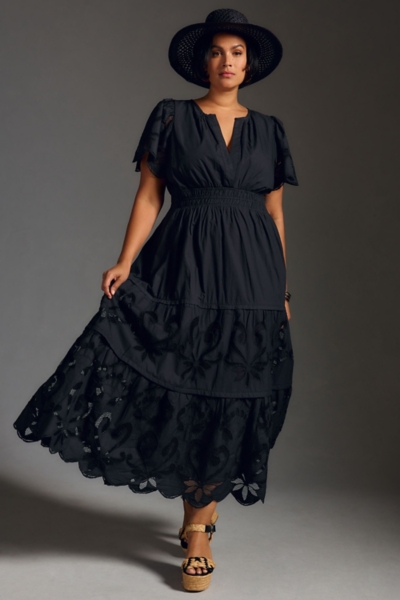 antonio riva black and white dress Womens Anthropologie Blue Paisley Pattern Velvet Maxi Dress