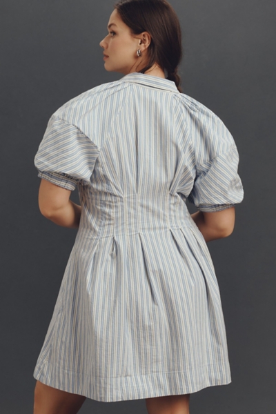 puff sleeve jersey dress Anne Klein Puff Sleeve Organza Shirtdress