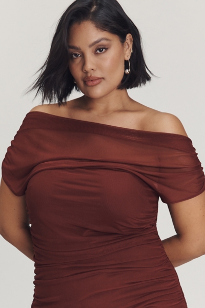 womens off the shoulder midi dress Black Off The Shoulder Midi Dress