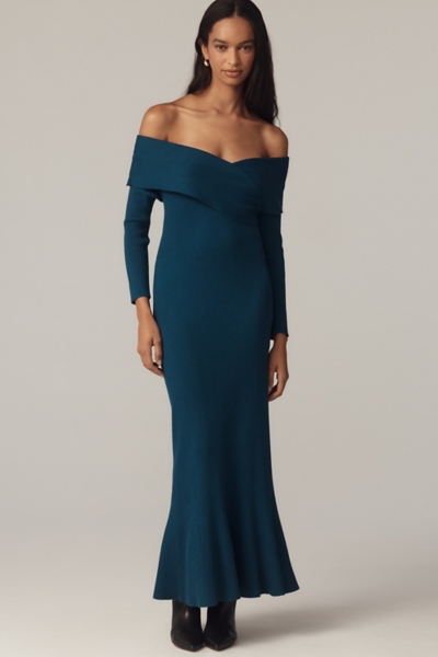 sachin and babi light blue dress By Anthropologie Off-Shoulder Slim Sweater Dress main image 0