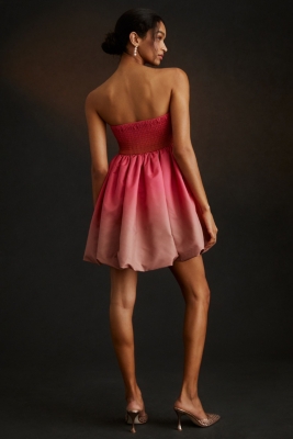 Strapless Ombre Mini Dress