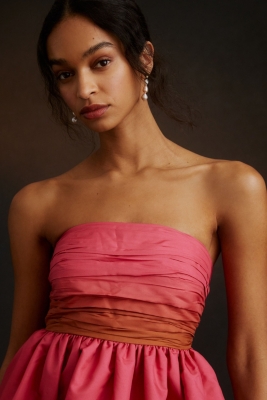 Strapless Ombre Mini Dress
