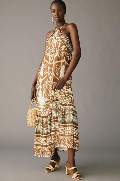 tie dye halter neck dress Tie-Dye Halter Dress Large main image 1