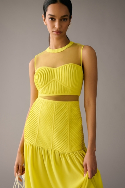 sheer overlay dress Modern Elegance: Off-the-Shoulder Midi Dress with Sheer Overlay – John Paul  Ataker main image 0
