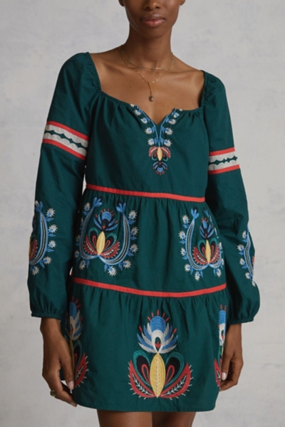 sachin and babi light blue dress Embroidered Tunic Dress
