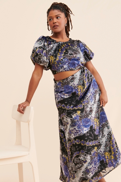 Burnout Velvet Cut Out Maxi Dress | Nuuly