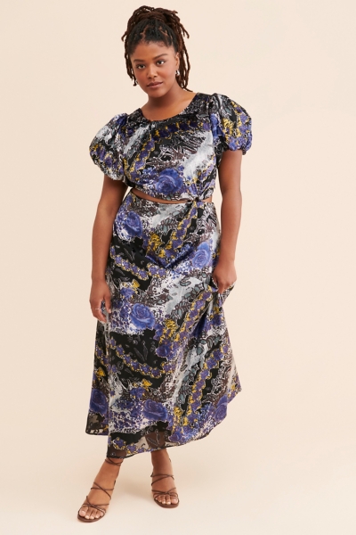 Burnout Velvet Cut Out Maxi Dress | Nuuly