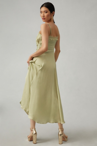 A-Line Lace-Trimmed Midi Dress | Nuuly