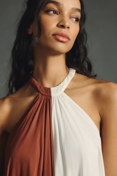 Colorblock Halter Dress | Nuuly