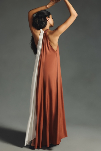 Colorblock Halter Dress | Nuuly