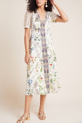 miele floral midi skirt