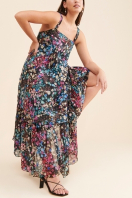 Floral Organdy Midi Dress | Nuuly
