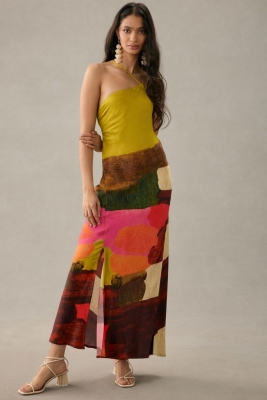 Brushstroke Slip Dress