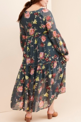 New Anthropologie Evelin Maxi hot Dress $198 SMALL Wine Floral Motif