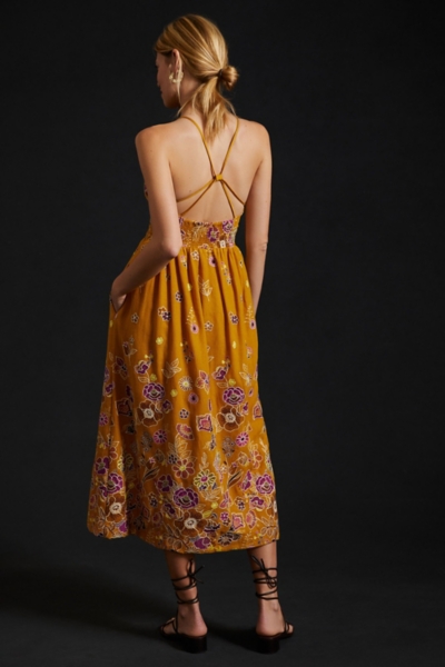 Embroidered Midi Dress | Nuuly